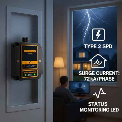 EVOSPD2SURGE Whole House Surge Protector for 72,000 Amps/Phase.1880 Joules (Total).Thermally Proteced Metal Oxide Varistors,120/240V