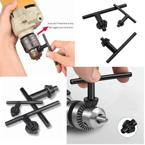 7 Pack Drill Chuck Key Set 1/4" 3/8" 1/2" 5/8" 3/4" 5/32'' 6 Sizes Clamping Press Chuck Wrench Heavy Duty Tightener Keys for 4mm 6mm 10mm 13 mm 16mm 20mm Electric Corded Cordless Drills