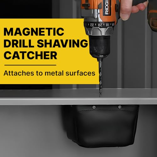 Rack-A-Tiers Dirt Bag Electrical drilling catcher bag for Magnetic metal shavings, Non-Conductive Electrical Safety Drilling Tool Bag, 5X5X4 (84000)