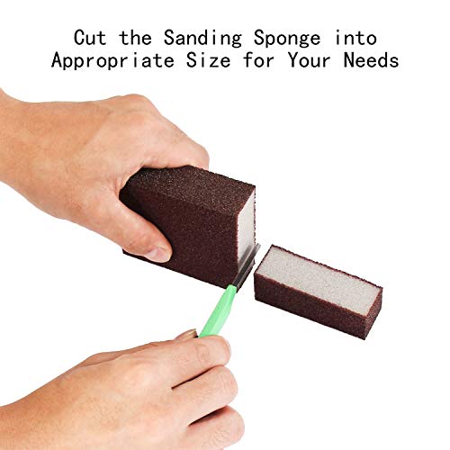 YAROMO Sanding Sponge for Epoxy Glitter Tumblers, 4 Pack Epoxy Grinding Blocks Apply to Remove Smudges and Bumps, Superfine Epoxy Refinishing Papers for Making Glitter Tumbler Cups