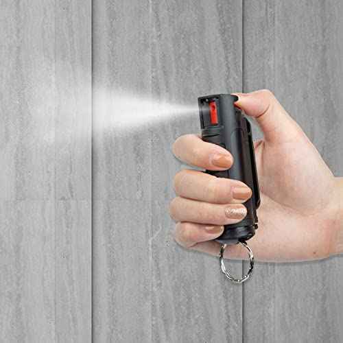 Pepper Spray, 32 Bursts 2.0% MC Defense Spray Belt Clip Holder. Pepper Spray Keychain for Women Self Defense. Tear Gas with Quick Release for Easy Access Finger Grip 7 Packs