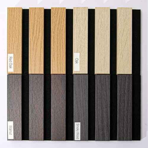 Art3dwallpanels Wood Slat Wall Panel, 108'' x 13'' Wood Panels for Wall 2 Pack 3D Soundproof Wall Panels, Large Acoustic Panels for Interior Ceiling and Wall Decor Noise Reduction, 4 Pack, Sample