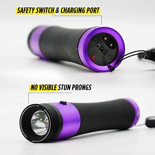 Guard Dog Security Ivy Stun Gun for Women Self Defense, Stun Gun Flashlight with Rechargeable Battery, Self Defense for Women 200-Lumen LED Flashlight