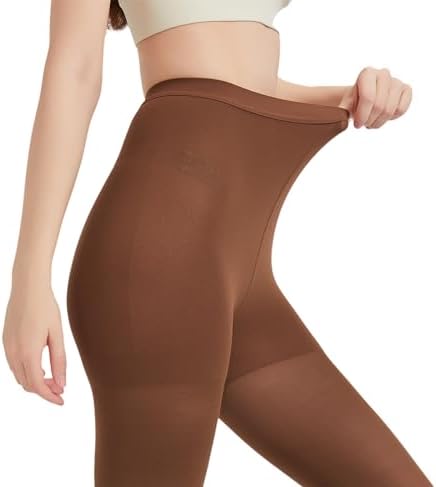 Plus Size Compression Tights for Women Circulation 15-20 mmHg - Graduated Support Stockings with Closed Toe for Varicose Veins, Arthritis, Edema, Embolism - Brown, 4X-Large