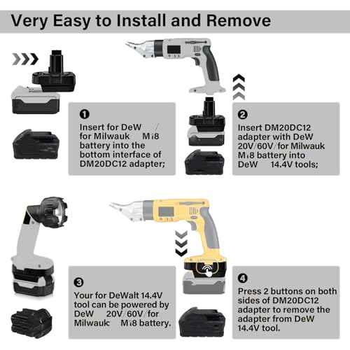 Adapter for Dewalt 20v Convert to for Dewal.t 12V-14.4V Ni-MH Battery, Convert for Dewalt 20v Battery to 12V-14.4 Ni-MH Power Tools(Only Adapter)