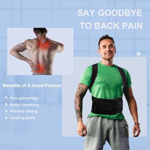 Back Brace Posture Corrector for Women Men -Adjustable and Breathable Support Scoliosis for Waist - Improve Back Posture for Body Correction and Lumbar Support S(24"-29")