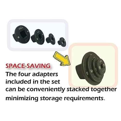 WAY win 4 piece Insert low-profile Impact Socket Adapter Set