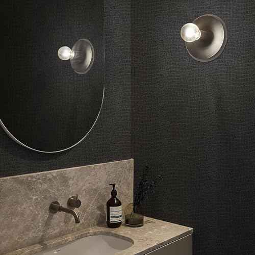 Zeeko Black Peel and Stick Wallpaper 17.3" x 590" Removable Crocodile Wallpaper Embossed Contact Paper Textured Wall Paper for Cabinet Bedroom Bathroom