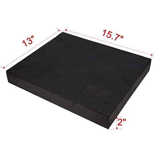 Balance Pad, Non-Slip Foam Mat & Ankles Knee Pad Cushion for Physical Therapy, Rehabilitation, Core Balance and Strength Stability Training, Yoga & Fitness, 15.7 x 13 x 2 Inch