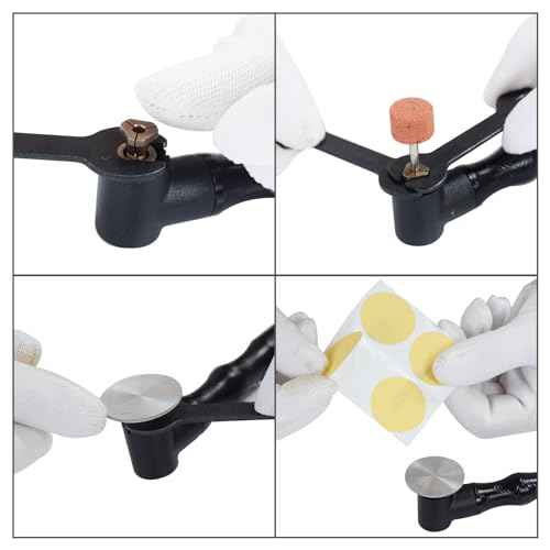 90 Degree Flex Shaft Rotary Tool Handpiece, 41pcs Right Angle Flexiable Shaft Handle Attachment Set Compatible with Flex Shaft Grinder, Bench Polisher, Electric Drill