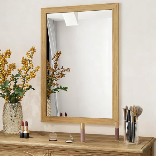 Decotalk Wood Wallpaper Border Peel and Stick Light Wood Border Wallpaper Removable 3"x236" Mirror Frame for Kitchen Wooden Wall Paper Borders Sticker Self Adhesive Wallpaper Borders Roll Woods Look