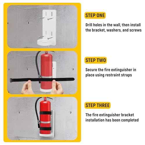 Marine Fire Extinguisher Bracket Mount, White Holder for Kiddie 5, 10, 110 Children's Series Boat