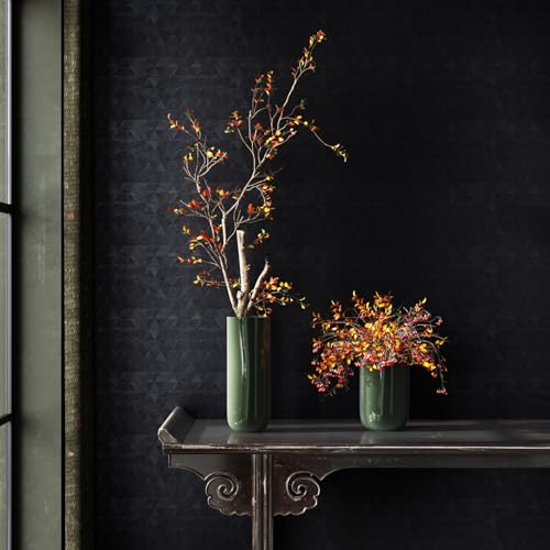 CRE8TIVE Black Peel and Stick Wallpaper Textured Modern Black Contact Paper for Cabinets Countertops Waterproof Triangle Diamond Geometric Removable Wallpaper for Bedroom Bathroom Accent Walls 12"x80"