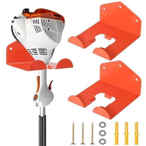 Garage Organizer Trimmer Rack, 2 Pack Heavy Duty Weed Eater Hanger Garage Storage, Wall Hanging Garden Power Tool Hanger Weedeater Rack