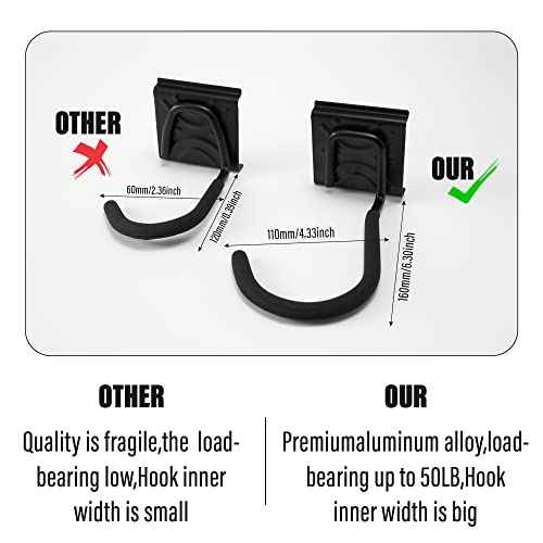 Sinoer 6-Bike & 6-Helmet Wall Mount Rack - 64 Inch Adjustable Bike Storage, Heavy Duty Steel Hooks, Space-Saving Bike Organizer for Home & Garage