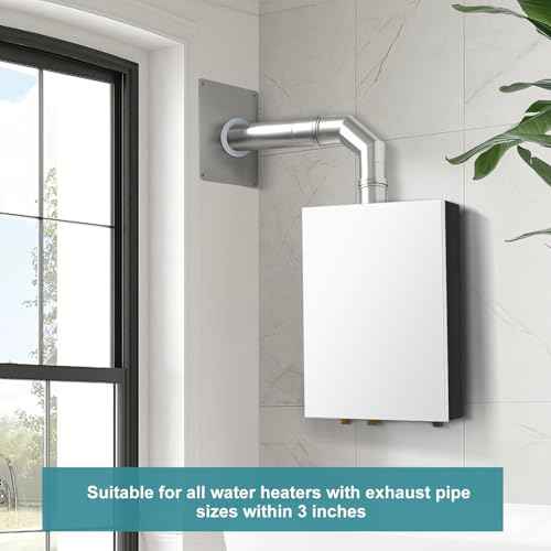 Vent Kit 3.15-inch stainless steel ventilation wall sleeve, extendable, for indoor gas tankless water heaters£¬for ventilation pipes under 3 inches.