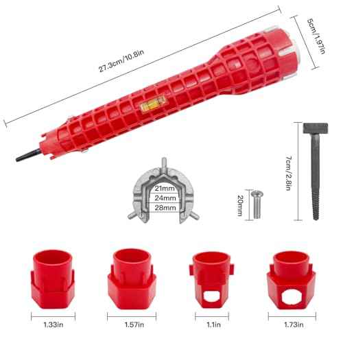 14-in-1 Multi-functional Pipe Wrench, Faucet and Sink Installer, Anti-Slip Pipe Wrench Plumbing Tool for Sink/Bathroom/Kitchen Plumbing Installation and Repairs