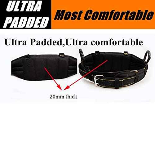 Padded Tool Belt Comfortable Tool Belt for Men Heavy Duty Work Tool Belt With Back Support Heavy Foam Padding Carrying Handle¡¦