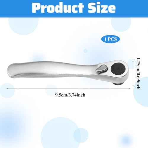 1/4 Inch Drive Micro Ratcheting Bit Driver, Mini Ratchet 72-Tooth Ratchet Screwdriver, 1/4 Hex Ratchet 90 Degree Right Angle Close Quarters Pocket Angled Screwdriver for Tight Spaces