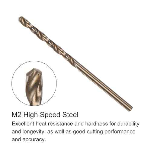 uxcell 12pcs Jobber Drill Bits 2.5mm (0.098") Black Nitride & Gold Titanium Coated M2 High Speed Steel (HSS) Twist Drill Bits for Stainless Steel Aluminum Alloy Metal