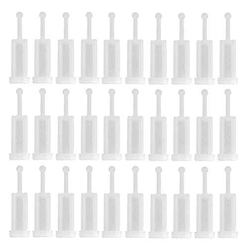 RLECS 30pcs Universal Spray Gun Filters Disposable HVLP Gravity Feed Paint Strainers Fine Mesh, White