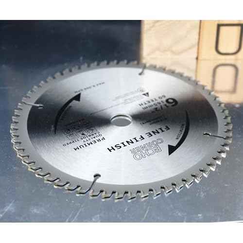 6-1/2 Inch Fine Finish Wood Cutting Circular Saw Blade, Fine Cut Crosscut Framing Plywood MDF Plastic Veneer Lumber Laminate, 5/8 Inch Arbor (60-Tooth)