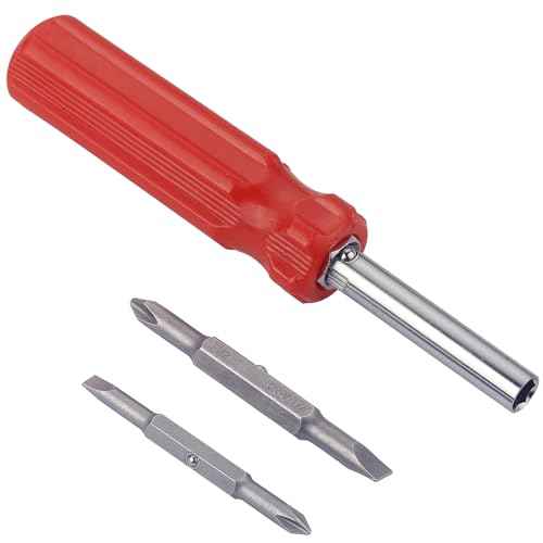 6-In-1 Flat Head & Phillips Reversible Screwdriver #1 And #2 Phillips, 3/16 And 5/16 Slotteds,1/4" & 5/16" Nut Driver Bit Tube Snap-on 6 In 1 Multifunctional Screwdriver