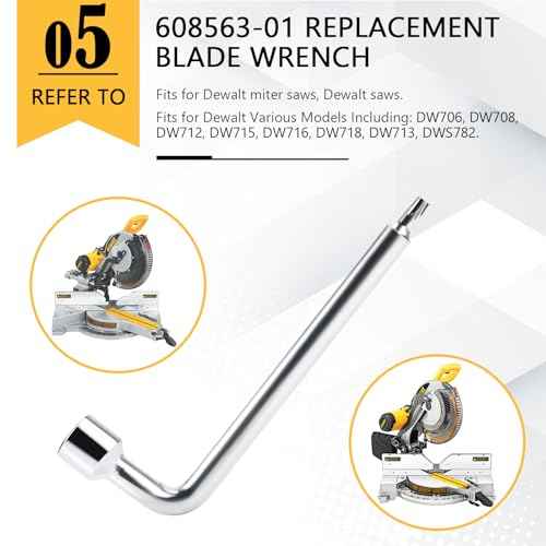 608563-01 Replacement Blade Wrench Fit for Dewalt Miter Saws DW718 DW713 DW715 DW718 DWS780 Blade Wrench Miter Saw Parts