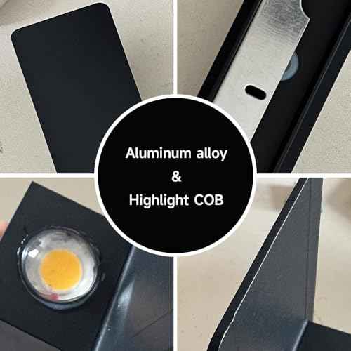 LED Long Wall Light LED Up Down Outdoor Wall Mounted Modern Lighting Fixture £¬100-277V£¬IP65 Waterproof Outdoor Wall Light, Suitable for Courtyard/Exterior Wall/Patio(3000K Warm Light, 15.7inch)