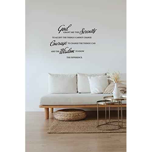 GOD Grant ME The Serenity Prayer Bible Art Quote Vinyl Wall Stickers Decal D?cor