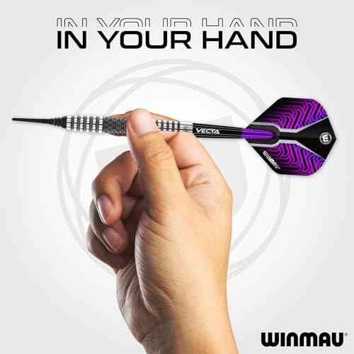 Winmau Darts Kairos Series 90% Professional Tungsten Soft Tip Darts Set with Dart Flights and Dart Shafts (Stems) - Available in 18g and Two Styles