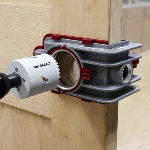 Milescraft 7301 Door Kit ? For Installing Door Locks, Knobs, and Hinges. Self-Clamping Lock Jig with Bi-Metal Hole Saws. Rout Common Hinge Mortises on Standard Doors. Cutting Tools Included