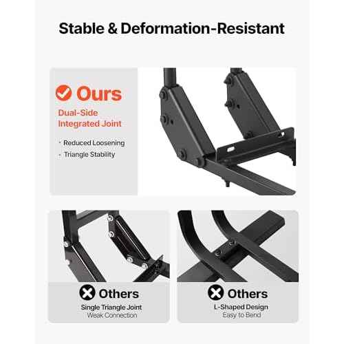 VEVOR Golf Cart Rear Seat Grab Bar, Compatible with Yamaha Club Car EZGO, Most Golf Carts with Metal Footplates, No Modification Needed, 27.5 to 33.5 Inch Height Adjustable