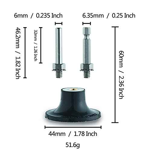 9 Pack 2 Inch Versatile Die Grinder Attachment Kit Roll Lock Pad Holders, with 1/8"and 1/4" Shanks Die Grinder Accessories Suitable for Drill Grinder Rotary Tools