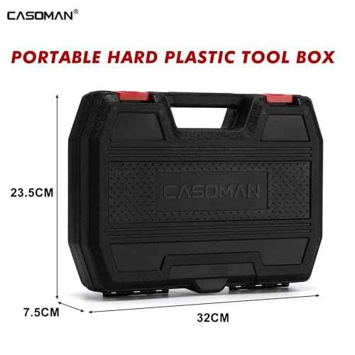 CASOMAN 1/2¡± Drive Deep Big Impact Socket Set, 13-Piece Large Spindle Axle Nut Impact Wrench Socket Set, 6 Point, CR-MO, Metric, 17mm - 41mm
