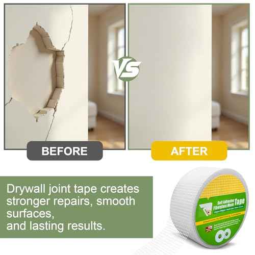 Drywall Joint Tape, Fiberglass Mesh Self-Adhesive Tape for Drywall Repair, 2" x 100 FT Drywall Joint Tape for Sheetrock Crack and Seam Patch Repair