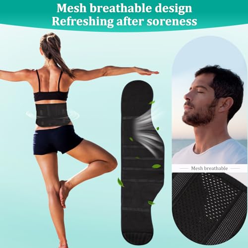 Adjustable Back Brace for Lower Back Pain & Sciatica Relief - Unisex Lumbar Support Belt for Herniated Disc, Posture Correction, Breathable Design for Work, Sports (B92,Small)