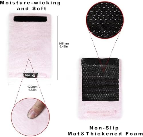 SPRING SEAON Walker Hand Pads Fluffy Walker Handle Cushions Non-Slip Universal Walker Grips Padded Hand Covers Soft Pads for Walkers for Seniors Walker Pads for Handles Folding Rolling Wheelchair, Rollator Handle, Elderly Grippers 2 Pack