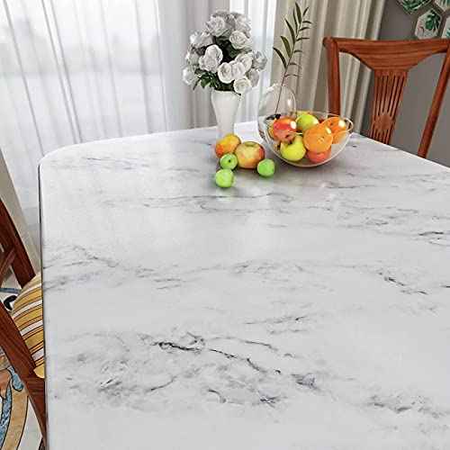 Decotalk Grey White Marble Contact Paper 12 x 120 inch Peel and Stick Countertops Self Adhesive Wallpaper Waterproof Removable Granite Contact Paper for Kitchen Backsplash Cabinets Drawer Liners Thick