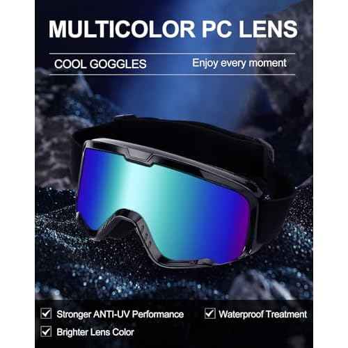 ATV Dirt Bike Goggles 2-Pack Motorcycle Motocross MX UTV MTB Helmet Riding OTG Goggles UV400 Anti-Fog Scratch Dustproof for Men & Women Adult Youth Kids£¨Color+Clear£©