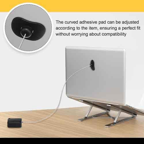 Mimorou 9 Pcs 6.5 ft Retractable Security Cable Lock with Double Sided Adhesive and Screws TV Remote Control Tether Cord Leash Anti Lost Rope Security Lanyard Lock for TV Tablets Showroom