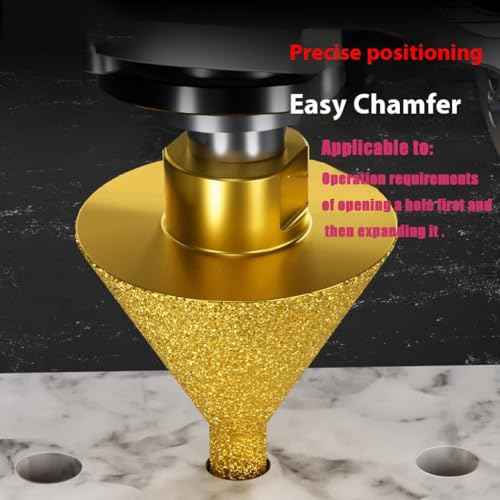 Brocas para cerami catile cutter Diamond bevel chamfering drill bit, tile cone for enlarging hole diameter trimming, suitable for tile, granite, marble, porcelain, wood, stone, with M10 thread 4 sizes