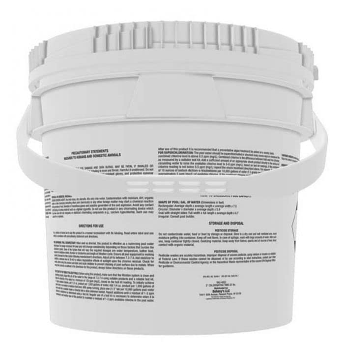 Doheny’s 3-Inch Stabilized Chlorine Tablets for Sanitizing Swimming Pools | 99% Pure Tri-Chlor, 90% Available Chlorine | Long-Lasting, UV-Protected, Slow-Dissolving | Individually Wrapped 10lb Bucket