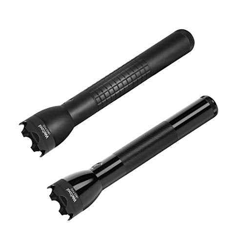 Weltool Flashlight Strike Bezel Black LB03 PVD for Maglite C or D Cell Flashlights LED ML300L & ML300 LX Upgrade Glass Breaker