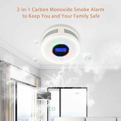 2Pack Upgraded Interlinked Smoke Carbon Monoxide Detector, Battery Powered&Wireless Interconnected Smoke and CO Alarm, Transmission Range of Over 820 ft (Includes Battery)