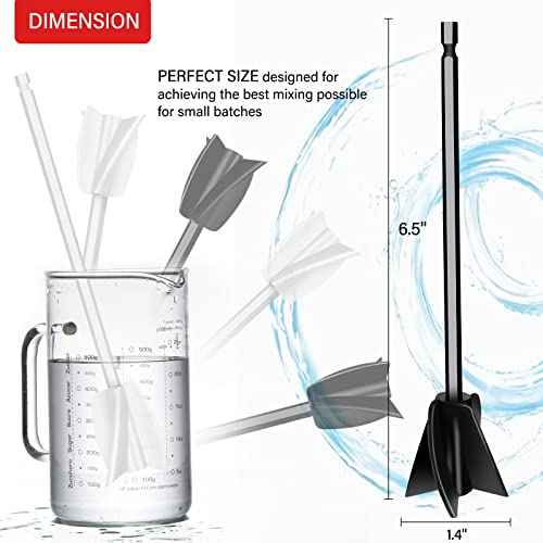8 Pcs Resin Mixer Paddles for Resin Drill, Epoxy Mixer Attachment for Drill, Paint Mixer/Paint Stirrer for Mixing Resin, Epoxy, Silicone Molds