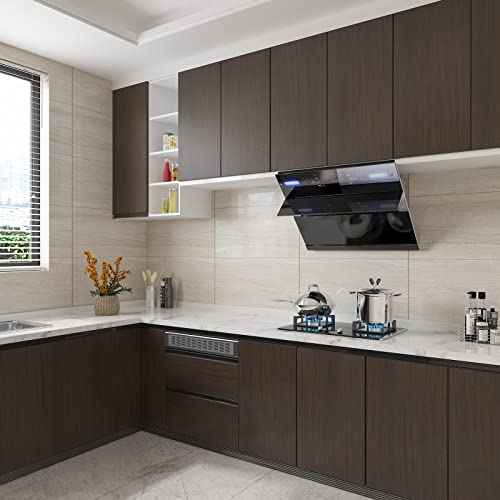 CRE8TIVE Dark Brown Wood Contact Paper Distressed Wood Look Wallpaper Peel and Stick Countertops Waterproof Brown Contact Paper Self Adhesive Textured Wallpaper Vinyl Wrap for Bedroom Kitchen 12"x80"