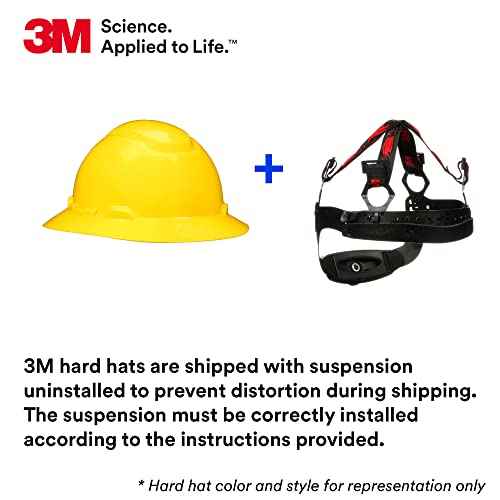 3M Hard Hat SecureFit H-807SFV-UV, Hi-Vis Orange, Vented Full Brim Style Safety Helmet with U