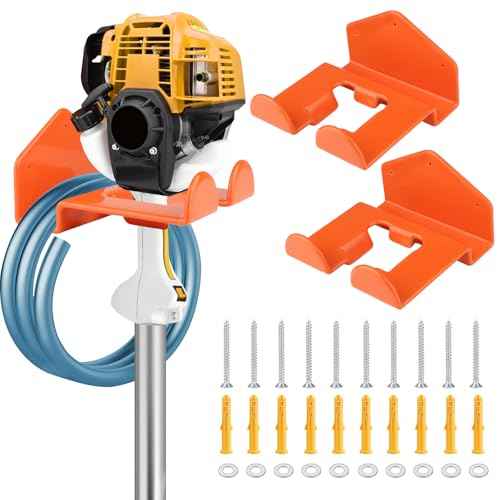 Weed Eater Hanger, 2Pack Trimmer Rack Wall Mount,Heavy Duty Weedeater Holder Garage Wall Mount for Power Tools, Grass Trimmer, Garden Tools