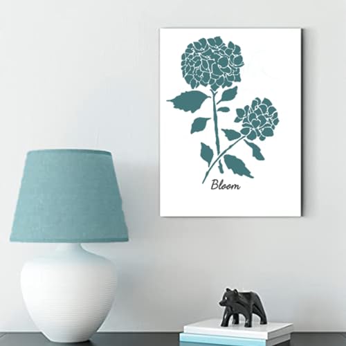 Hydrangea Stencil - Flower Stencils for Painting on Wood, Paper, Fabric, Wall, Furniture - Stencils for Crafts Reusable for Art, Cards, Journaling & Pattern Template - Floral Stencil (6x8 inch)
